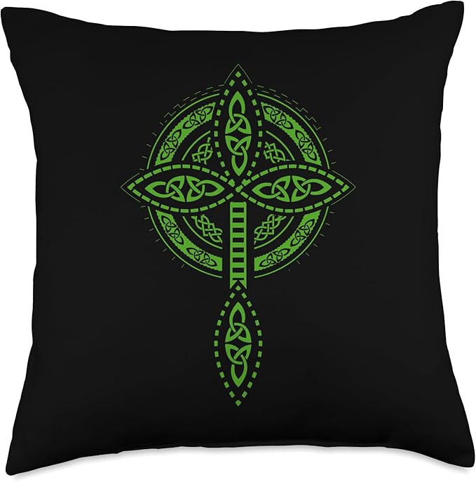 Nordic Scandinavian Legends Old Norse Mythology Celtic Cross Throw Pillow