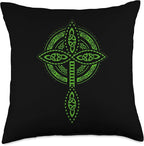 Nordic Scandinavian Legends Old Norse Mythology Celtic Cross Throw Pillow