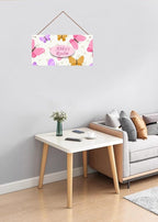 Personalized Butterfly Sign Wall Decor For Girls Room Kids Room Colorful Decoration Nursery Decor Party Decorations For Little Man Cave Flowers Theme Wall Art Decor For Boys Room