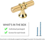 LONTAN 50 Pack Brushed Brass Cabinet Knobs Gold Dresser Knobs
