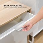 Ravinte Hardware 8 Pack Silver Cabinet Handles, 3.15 Inch (80mm) Finger Edge Pulls, 2-1/2 Inch Hole Center, Finger Pulls for Cabinets