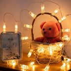 40 LED Photo Clip Fairy Lights LED Twinkle Lights Starry Lights for Home Bedroom Halloween Thanksgiving Christmas Party Wedding Decor (14ft, Warm White)