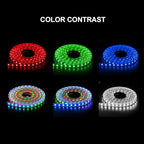 BTF-LIGHTING WS2812B IC RGB 5050SMD Pure Gold Individual Addressable LED Strip 16.4FT 300LED 60Pixel/m Flexible Full Color IP65 DC5V for DIY Chasing Color Project(No Adapter or Controller)