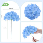 AVIVIHO 65 Pcs Blue Hydrangea Artificial Flowers Bulk Realistic Fake Hydrangeas Silk Flowers with Stems for Home,Weddings,Centerpieces,Party,Arch Backdrop,Forals Arrangement Decor