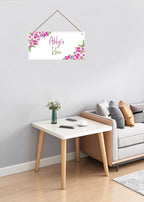 Personalized Farmhouse Canvas Prints Home Décor For Room Custom Fresh Flower Market Canvas Sign Rustic Wall Art Decor Customizable Name Plate For Girls Room