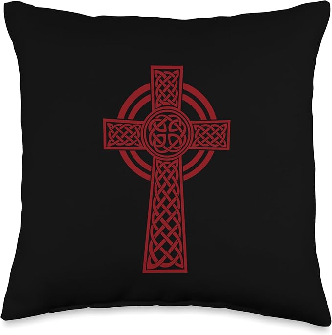 Nordic Scandinavian Legends Old Norse Mythology Celtic Cross Throw Pillow
