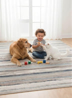 RUG BRANCH Havana 8' x 11' (7'9" X 10'8") Scandinavian Indoor Area Rug, Contemporary, Blue Brown - Living Room, Bedroom, Dining Room, and Kitchen