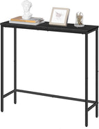HOOBRO 2 Pack Narrow Sofa Console Table, 29.5" Small Entryway Table, Thin Display Shelf, for Hallway, Bedroom, Living Room, Foyer, Black BK75XGP201