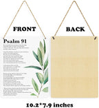 Inspirational Scripture Wall Art Bible Verses Psalm 91 Wall Decor Christian Wall Art Decor Prayer Room Decor Religious Gifts, Wooden Sign for Home Office Nursery Bathroom Decoration 8x10 Inches