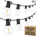 50FT Outdoor G40 LED Globe String Lights Dimmable Waterproof Shatterproof Light Strings with 25 Bulbs Connectable Commercial Hanging Lights for Christmas Patio House Backyard Balcony Party