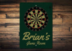 Brian's Game Room Personalized Name Aluminum Metal Sign for Man Cave Wall Decor Entertainment Space Hanging Plaque with Pre-Drilled Holes 10x14 Inch