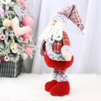 Large Standing Christmas Gnomes, 95CM Swedish Tomte Large Santa Gnome Stuffed Plush with Retractable Spring Legs, Scandinavian Christmas Decorations Ornaments Holiday Home Decor (Red Santa Gnome)