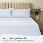 LuxClub 3 PC Sheet Set Bed Sheets Deep Pockets 16" Eco Friendly Wrinkle Free Cooling Machine Washable Hotel Bedding Silky Soft - Baby Blue Twin XL