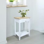 Casual Home Owl Night Stand with USB Port Charging Station and Drawer, 17.5" W x 14.25" D x 24.5" H, Natural White