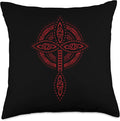 Nordic Scandinavian Legends Old Norse Mythology Celtic Cross Throw Pillow