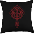 Nordic Scandinavian Legends Old Norse Mythology Celtic Cross Throw Pillow