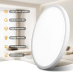 TALOYA Flush Mount Ceiling Light,10 Inch,18W,5000K Daylight Super Slim LED Ceiling Light for Bedroom, Living Room, Kitchen, Laundry and Hallway