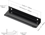 Ravinte Hardware 8 Pack Black Cabinet Handles, 5 Inch (128mm) Finger Edge Pulls, 4 Inch Hole Center, Finger Pulls for Cabinets