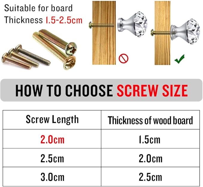 30mm Kitchen Cabinet Knobs Drawer Pull Handle Hardware, Crystal Clear Pink Glass Round Diamond Shape Dresser Closet Bi-fold Door Bathroom Cupboard Desk Nightstand Bookcase Furniture Drawer Knob, 12PCS