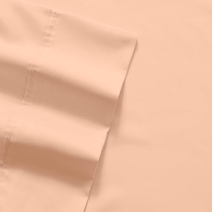 6 Piece Bed Sheet Set, Full, Peach