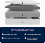 Avenco 12 Inch Full Mattress in a Box with Comfort Memory Foam for Pain Relief & Guestroom Sleep