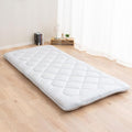 EMOOR Japanese Floor Futon Mattress Anti-Sag Twin-XL Made in Japan 100% Cotton Chip Foam Gray, Shikibuton Foldable Sleeping Bed Tatami Mat