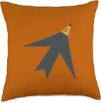Cute Scandinavian Animals Designs Chic Scandinavian Bird Minimalism Throw Pillow, 18x18, Multicolor
