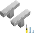 Ravinte 15 Pack Brushed Nickel Kitchen Cabinet Handles Single Hole Cabinet Pulls Square Kitchen Hardware for Cabinet Drawer Pulls Drawer Handles Come with Screwdriver