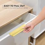 Ravinte Hardware 12 Pack Gold Cabinet Handles, 5 Inch (128mm) Finger Edge Pulls, 4 Inch Hole Center, Finger Pulls for Cabinets