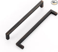 Ravinte 10 Pack Solid Kitchen Cabinet Handles Oil Rubbed Bronze Cabinet Pulls Slim Drawer Pulls with 6-1/4 Inch Hole Center Square Bar Kitchen Cabinet Hardware