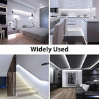 A 5V USB LED Light Strip, COB LED Strip Lights, White 5V LED Lights, Small LED Strip Light, TV Lights for TV Under Cabinet Kitchen Living Room Shelving or Displays (White, 3.28FT x2)