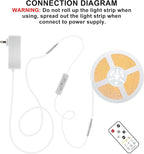 32.8ft COB Led Strip Light with Remote, 4000K Dimmable Bright Led COB Strip Light, White Continuous Led Strip Light for Mirror, Stair, Cabinet, Room