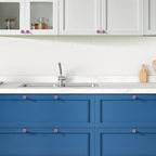 Ravinte 1 Pack Cabinet Knobs Purple Kitchen Cabinet Knobs Round Dresser Drawer Pulls Closet Door Pulls 1-1/5 Inch