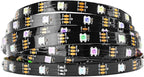 BTF-LIGHTING WS2812B IC RGB 5050SMD Pure Gold Individual Addressable LED Strip 16.4FT 150LED 30Pixel/m Flexible Full Color IP30 DC5V for DIY Chasing Color Project(No Adapter or Controller)