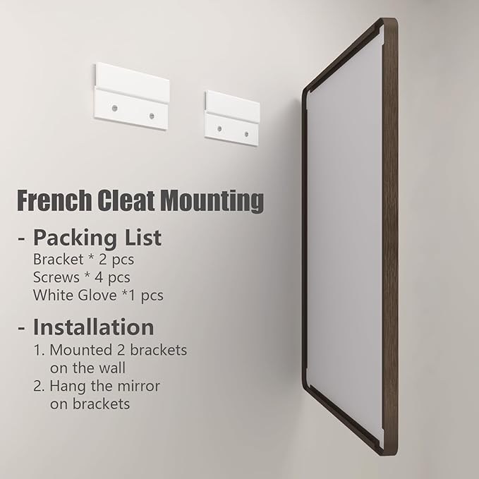 55x36 Bronze Bathroom Vanity Mirror for Wall, Large Bronze Frame Mirror with Brushed Metal Frame, Rounded Rectangle Mirror, Shatterproof, Anti-Rust (Horizontal/Vertical)