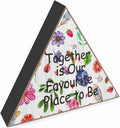 Together Is Our Favourite Place To Be - Flower Print Wooden Box Sign Nursery Decor Wildflower Art Prints Wooden Box Sign for Boy Girl Room Decor Gifts