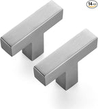 Ravinte 14 Pack 2 inch Length Square Cabinet Pulls Brushed Nickel Stainless Steel Kitchen Drawer Pulls Cabinet Handles Cupboard Handles