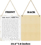 Motivational Wood Wall Art Inspirational The Man in The Arena Theodore Roosevelt Quote Hanging Sign Speech Quotes Plaque Signs Farmhouse Home Office Wall Decor Gift for Men 8x10 Inches