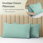 LuxClub 4 PC King Sheet Set, Breathable Luxury Bed Sheets, Deep Pockets Wrinkle Free Cooling Sheets Machine Washable Hotel Bedding Silky Soft - Light Teal King