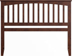 AFI, Mission Queen Solid Wood Headboard with Attachable Charger, Walnut