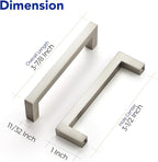 Ravinte 15 Pack Solid 3-1/2 Inch Center to Center Slim Square Bar Dresser Drawer Handles Kitchen Cabinet Handles Brushed Nickel Drawer Pulls Kitchen Cabinet Hardware Pulls