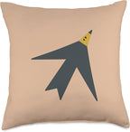 Cute Scandinavian Animals Designs Chic Scandinavian Bird Minimalism Throw Pillow, 18x18, Multicolor