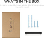 Ravinte 10 Pack 4-1/2 Inch Kitchen Square Cabinet Handles Matte Black Pulls Black Drawer Pulls Kitchen Cabinet Hardware Handles