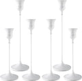 Candlestick Holders White, 6 Packs Taper Candle Holder for Candlesticks, Candle Sticks Holder Decor for Home Decor