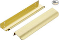 Ravinte Hardware 20 Pack Gold Cabinet Handles, 7.8 Inch (200mm) Finger Edge Pulls, 6-1/4 Inch Hole Center, Finger Pulls for Cabinets