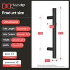 homdiy Black Cabinet Handles 30Pack 3-3/4inch Hole Center Kitchen Drawer Pulls and Knobs Stainless Steel Cabinet Hardware for Bathroom, Cupboard