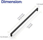 Ravinte 3 Pack Black Matte Cabinet Pulls and Handles - 18 Inch Square, Drawer Pulls, Kitchen Cabinet Hardware