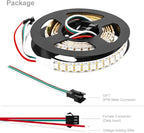 BTF-LIGHTING WS2812B IC RGB 5050SMD Pure Gold Individual Addressable LED Strip 3.28FT 144LED 144Pixel/m Flexible Full Color IP30 DC5V for DIY Chasing Color Project(No Adapter or Controller)