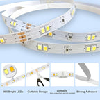 DAYBETTER Under Cabinet Lighting kit, 6 PCS LED Strip Lights with Remote, Dimmer and Adapter, Dimmable for Kitchen Cabinet,Counter,TV Back,Showcase 2700K-6500K Warm to Daylight White, Timing, 20ft