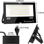 MELPO LED Flood Light Outdoor 800W Equivalent 8000LM Smart RGB Landscape Lighting with APP Control, DIY Scenes - Timing - Warm White 2700K - Color Changing Uplight, IP66 Waterproof US Plug (4Pack)